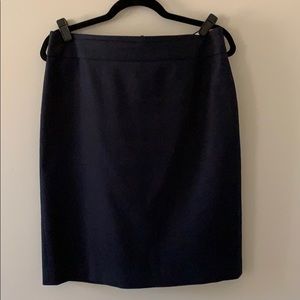 J crew navy lined pencil skirt size 8